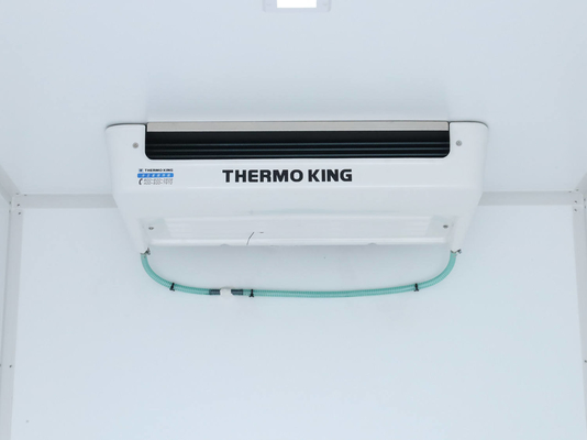 QINGLING रेफ्रिजरेटेड ट्रक खाद्य मांस मछली परिवहन NKR फ्रीजर 5 टन THERMO KING RV380 रेफ्रिजरेटर
