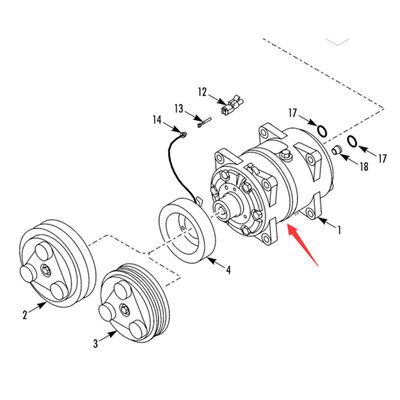 थर्मो किंग RV200 के लिए मूल कंप्रेसर असेंबली मॉडल 1021118IRM