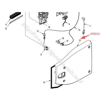 998024 थर्मो किंग रेफ्रिजरेशन यूनिट इंजन साइड कवर T-600/800/1000M T-680/780/880/1080E/Pro कवर आफ्टरमार्केट पार्ट्स के लिए उपलब्ध है