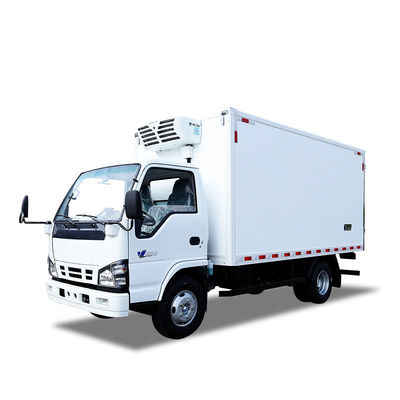 QINGLING ISUZU KV100 100P खाद्य मांस मछली परिवहन के लिए प्रशीतित ट्रक NKR फ्रीजर 5 टन THERMO KING RV380 प्रशीतन